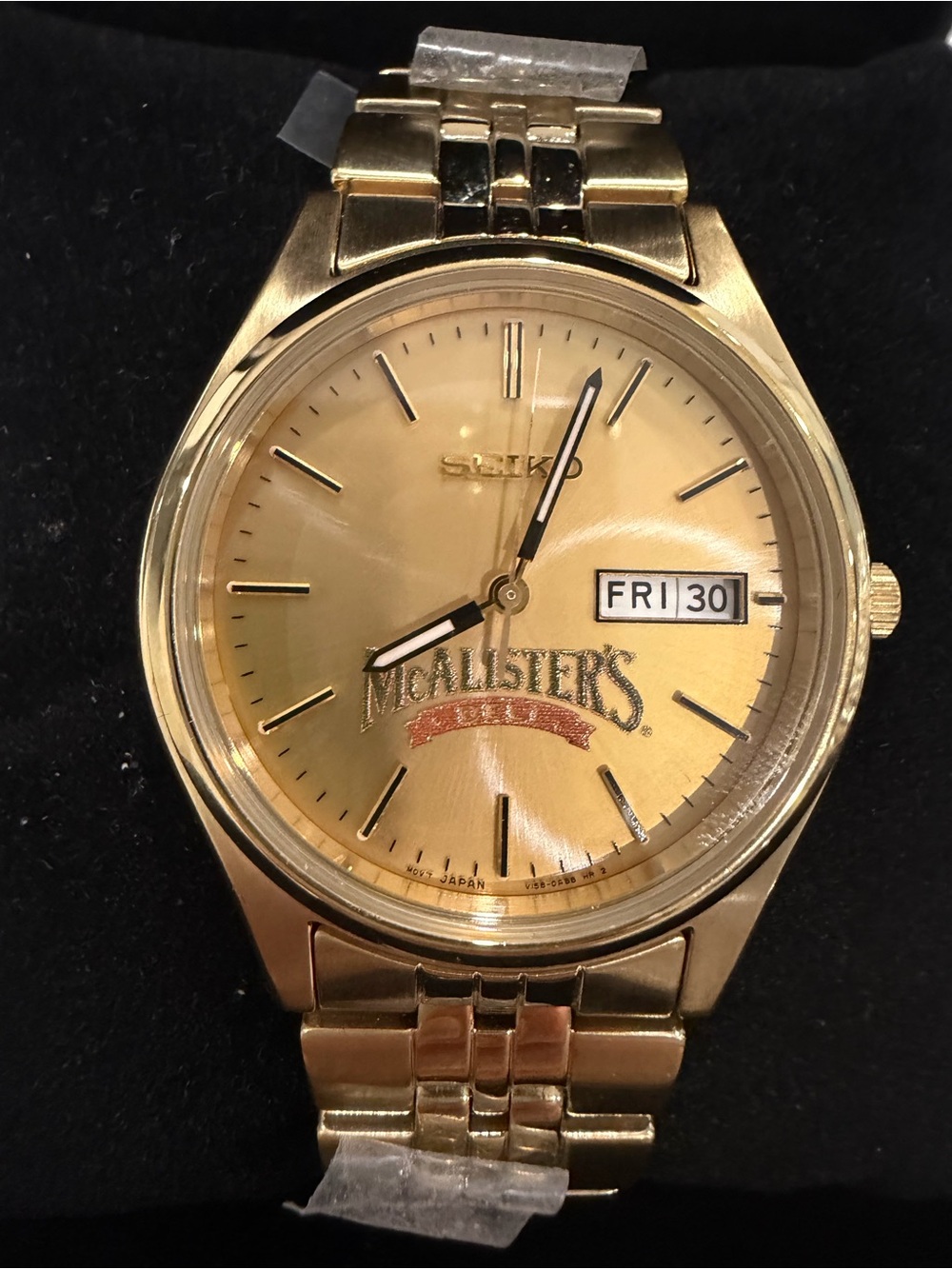 Seiko Gold Tone Watch with Gold Dial